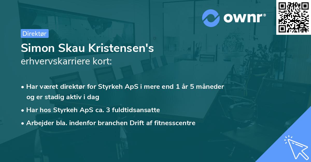 Simon Skau Kristensen's erhvervskarriere kort