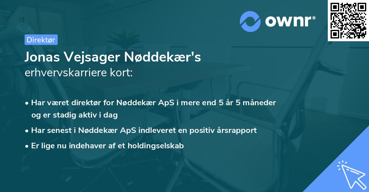Jonas Vejsager Nøddekær's erhvervskarriere kort