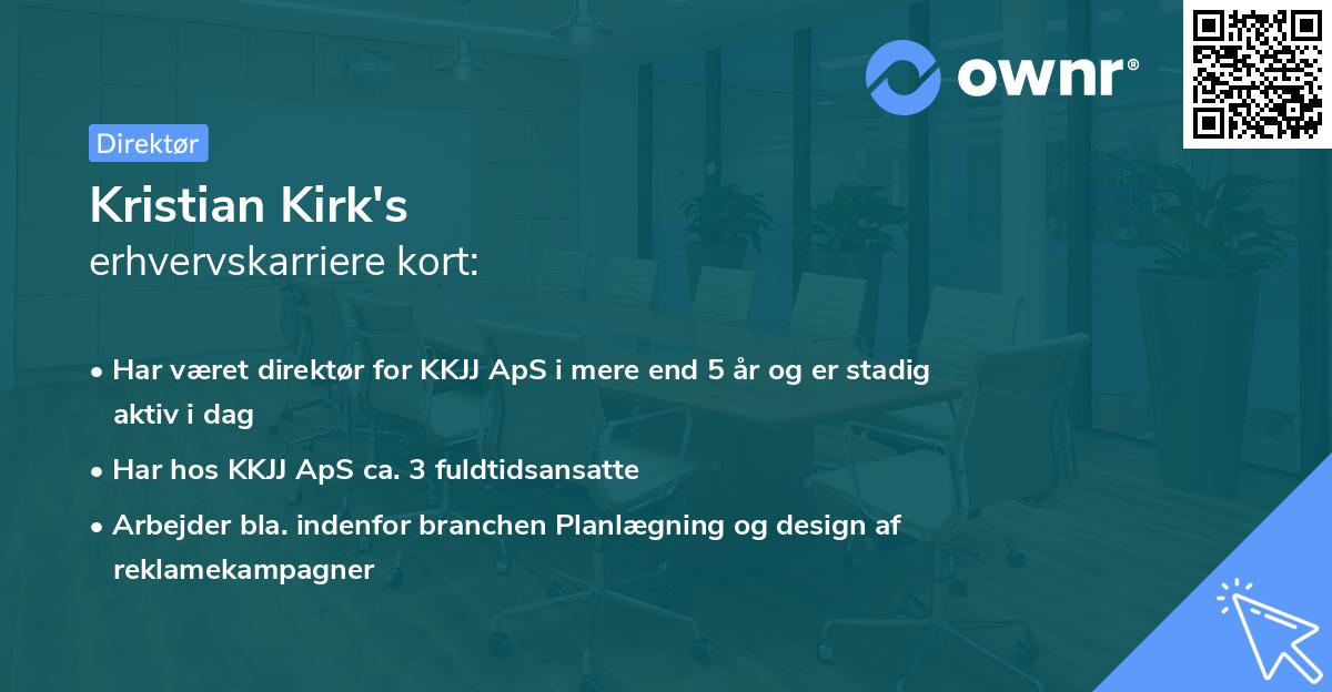 Kristian Kirk's erhvervskarriere kort