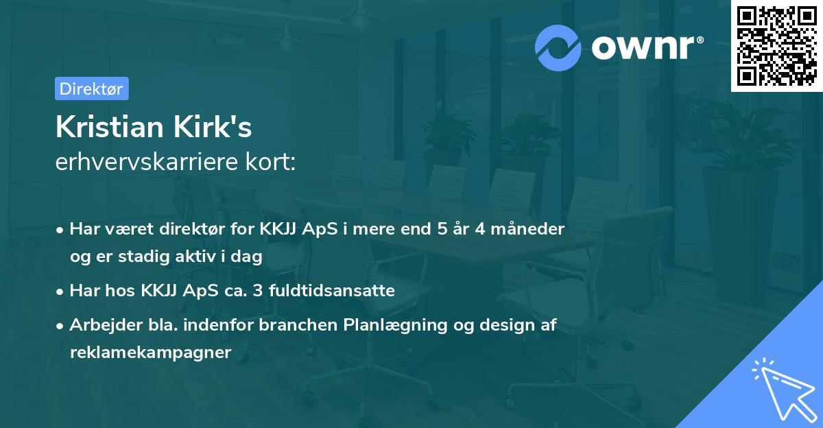 Kristian Kirk's erhvervskarriere kort