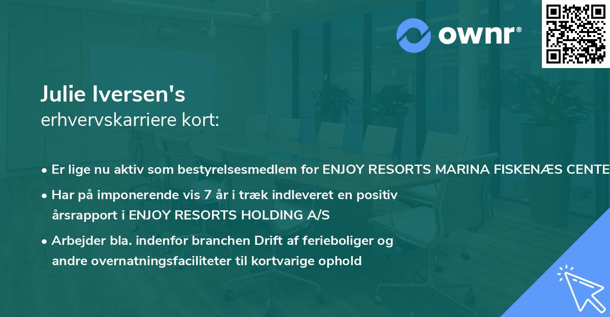 Julie Iversen's erhvervskarriere kort