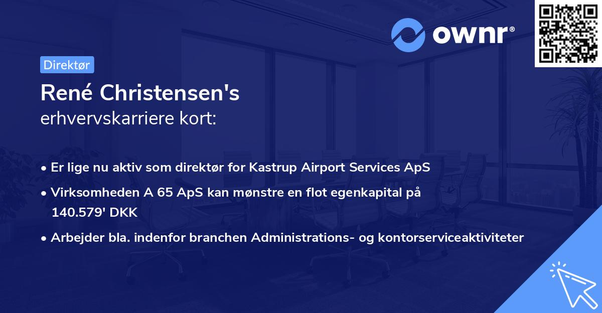 René Christensen's erhvervskarriere kort