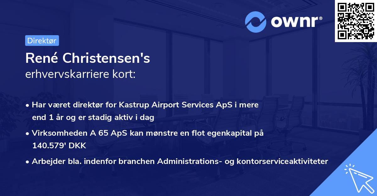 René Christensen's erhvervskarriere kort