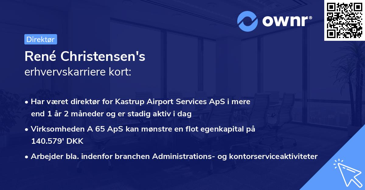 René Christensen's erhvervskarriere kort