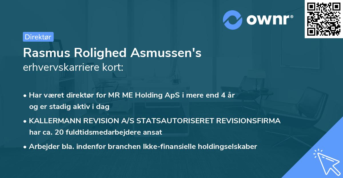 Rasmus Rolighed Asmussen's erhvervskarriere kort