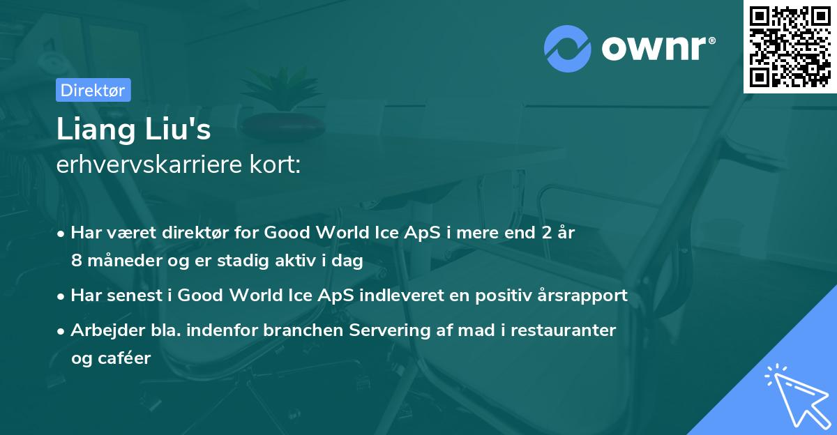 Liang Liu's erhvervskarriere kort