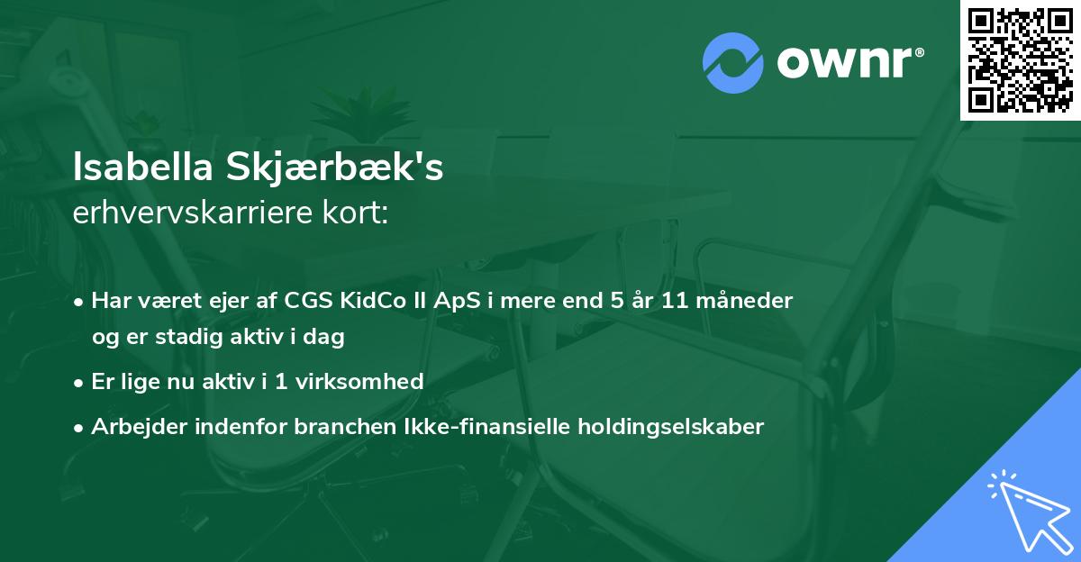 Isabella Skjærbæk's erhvervskarriere kort