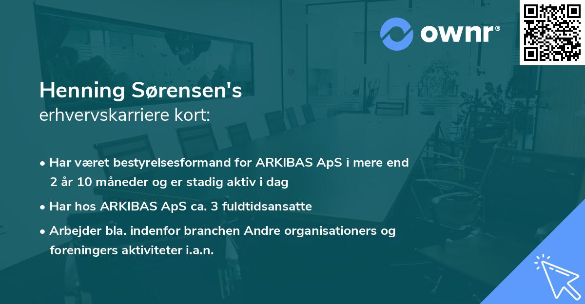 Henning Sørensen's erhvervskarriere kort