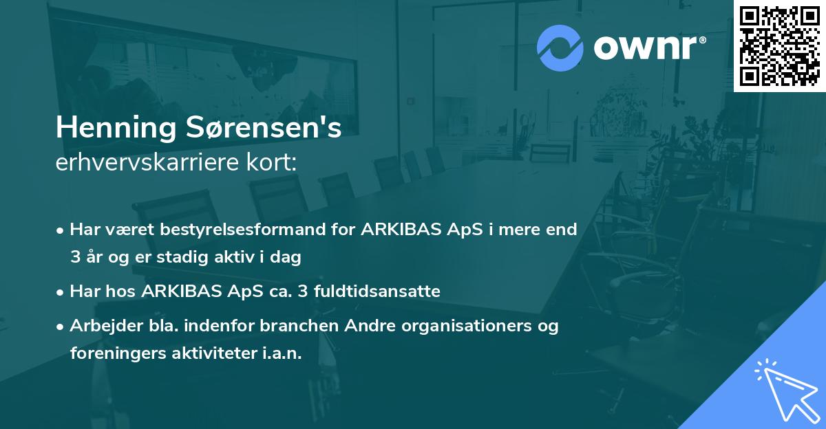 Henning Sørensen's erhvervskarriere kort