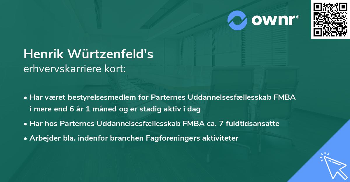 Henrik Würtzenfeld's erhvervskarriere kort