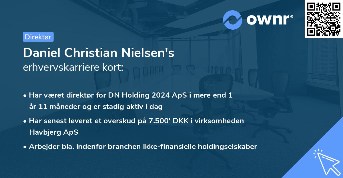 Daniel Christian Nielsen's erhvervskarriere kort