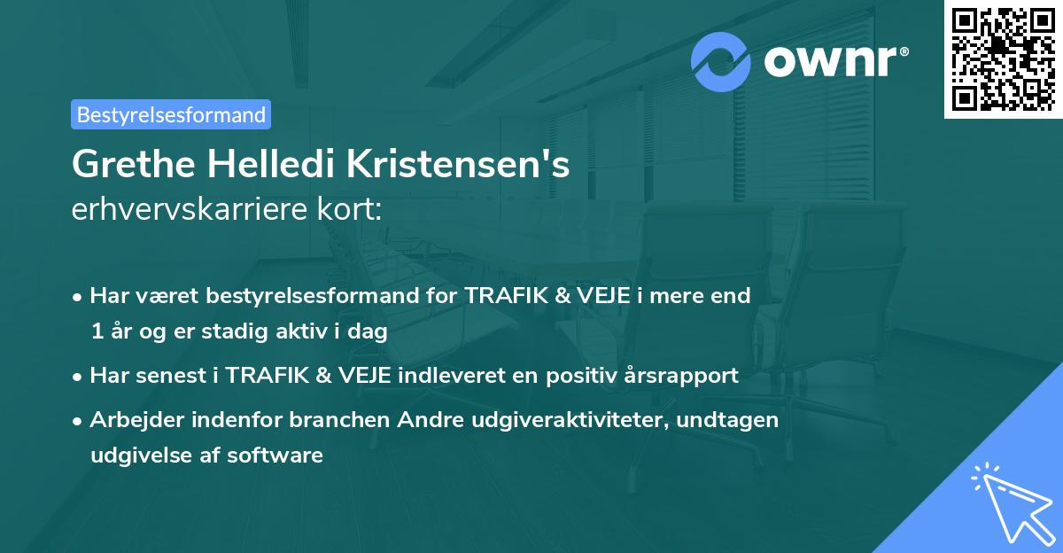 Grethe Helledi Kristensen's erhvervskarriere kort
