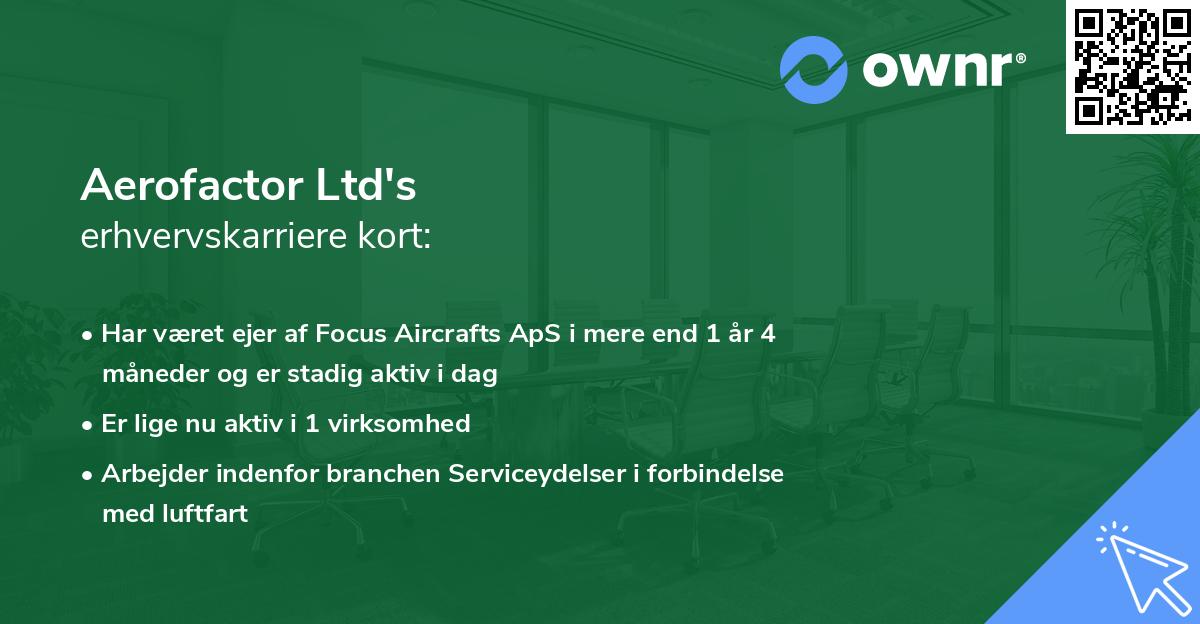 Aerofactor Ltd's erhvervskarriere kort