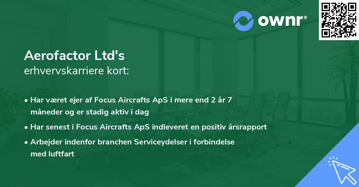 Aerofactor Ltd's erhvervskarriere kort