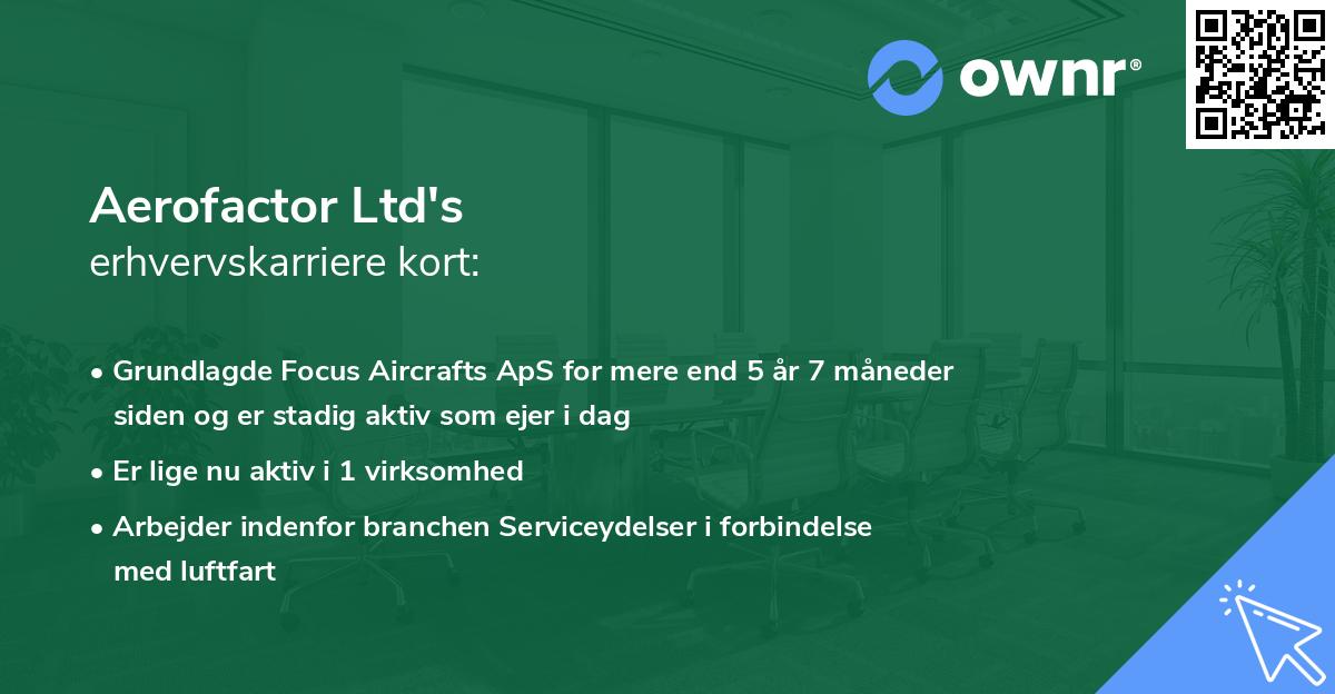 Aerofactor Ltd's erhvervskarriere kort