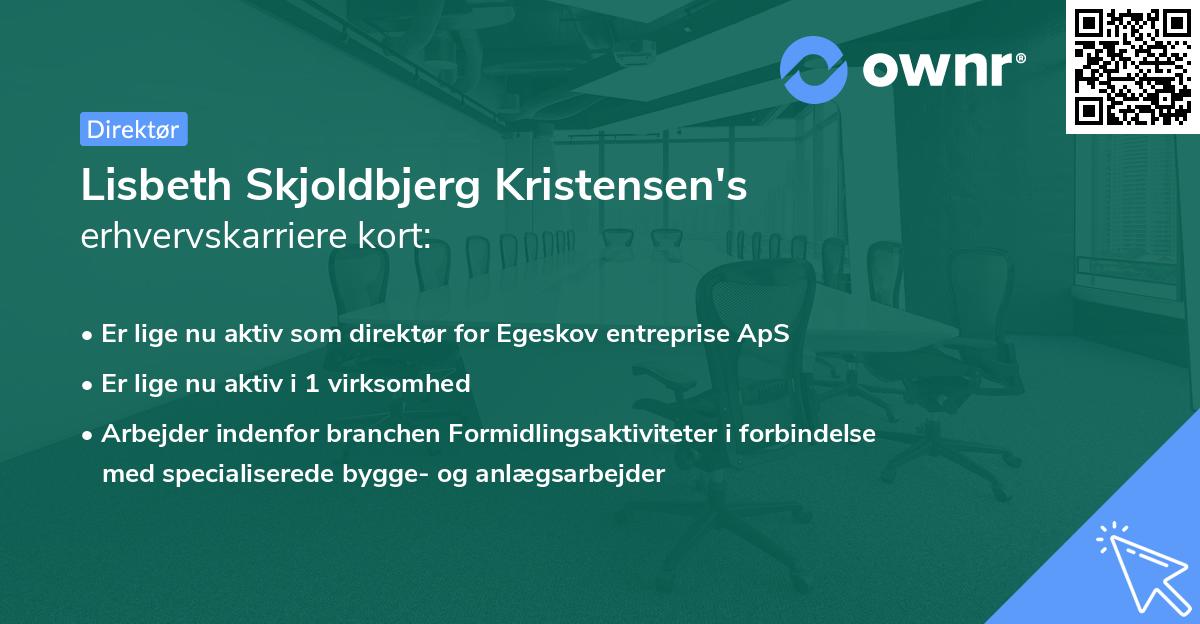 Lisbeth Skjoldbjerg Kristensen's erhvervskarriere kort