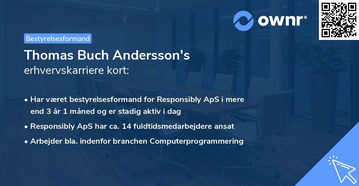Thomas Buch Andersson's erhvervskarriere kort