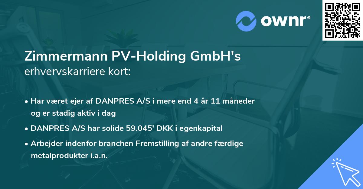 Zimmermann PV-Holding GmbH's erhvervskarriere kort