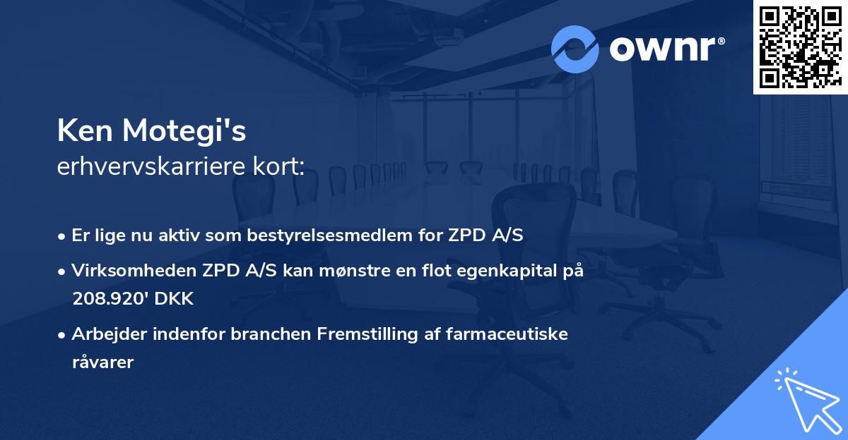 Ken Motegi's erhvervskarriere kort