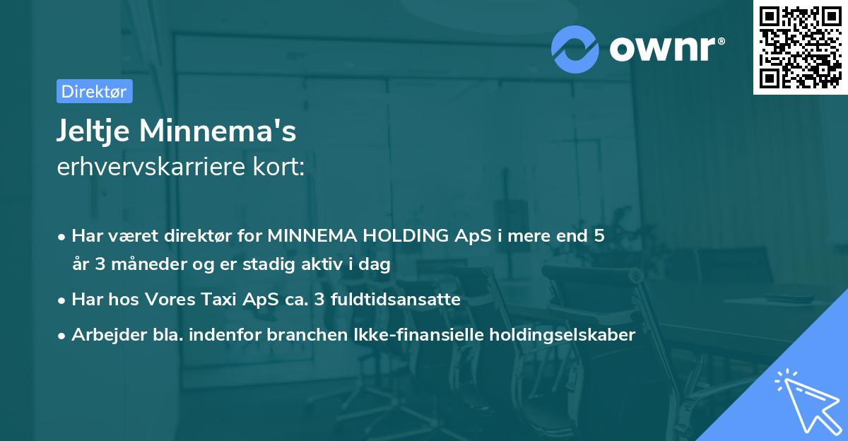 Jeltje Minnema's erhvervskarriere kort