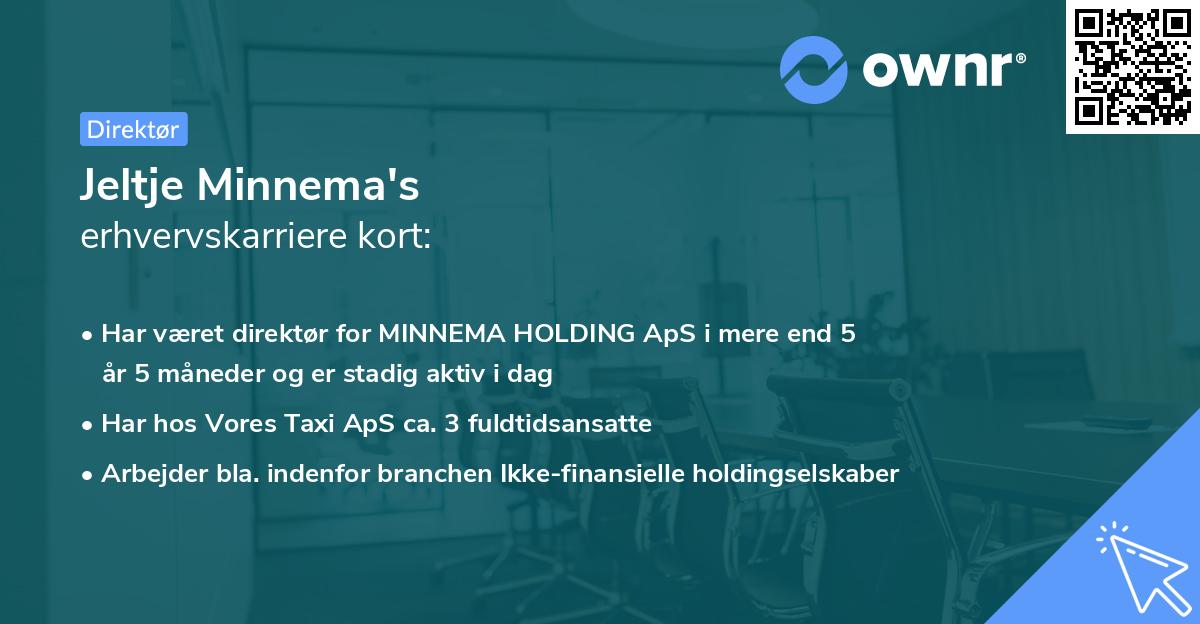 Jeltje Minnema's erhvervskarriere kort