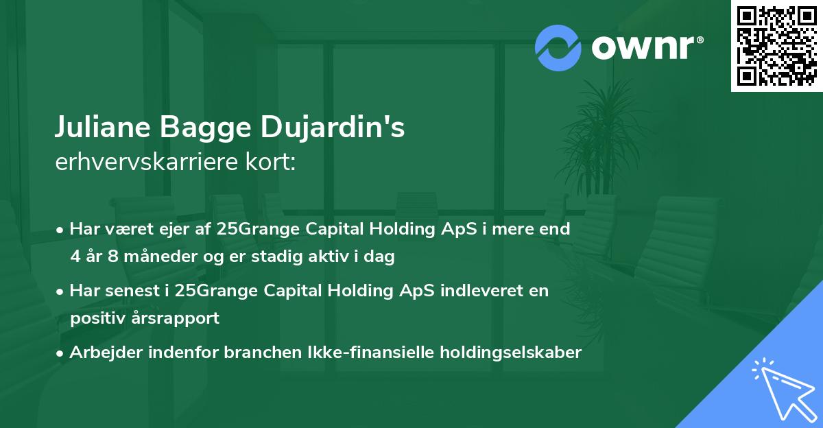 Juliane Bagge Dujardin's erhvervskarriere kort