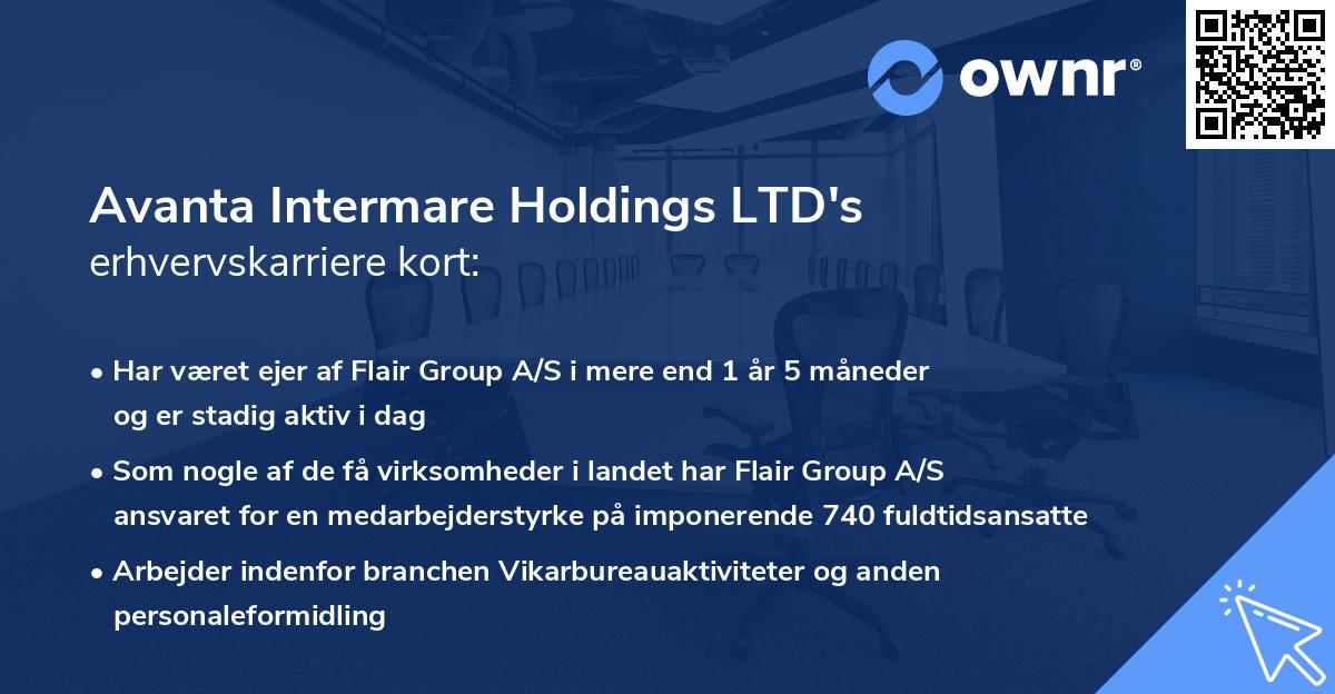 Avanta Intermare Holdings LTD's erhvervskarriere kort