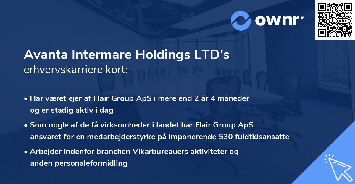 Avanta Intermare Holdings LTD's erhvervskarriere kort