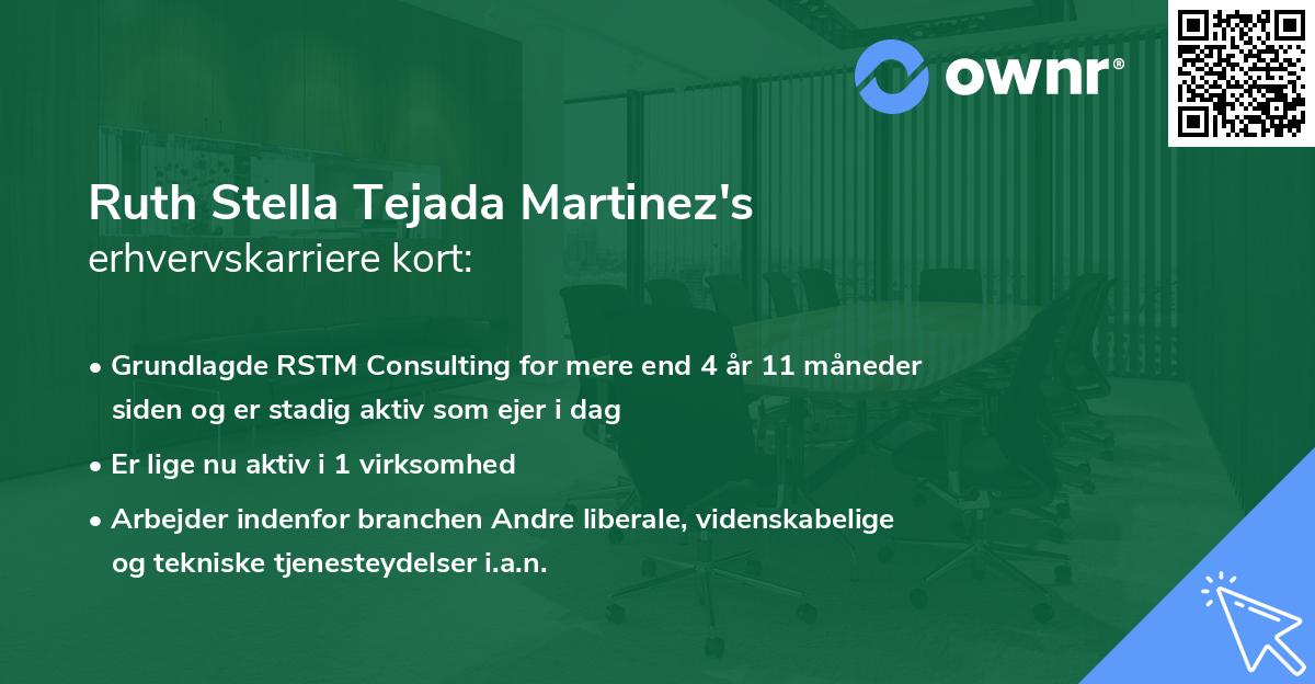 Ruth Stella Tejada Martinez's erhvervskarriere kort