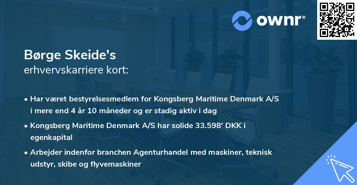 Børge Skeide's erhvervskarriere kort