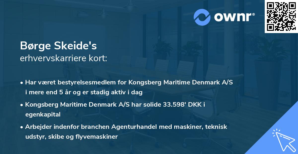 Børge Skeide's erhvervskarriere kort