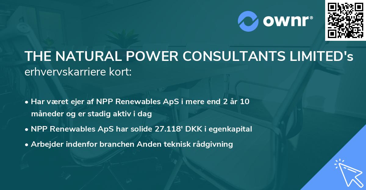 THE NATURAL POWER CONSULTANTS LIMITED's erhvervskarriere kort