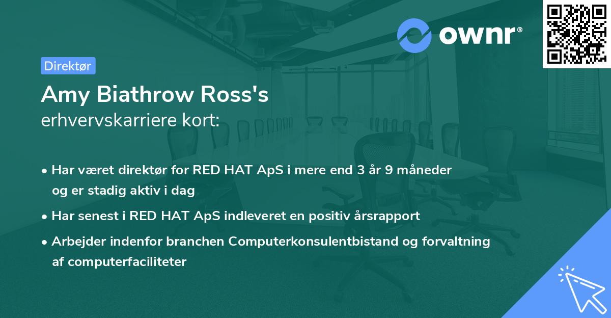 Amy Biathrow Ross's erhvervskarriere kort
