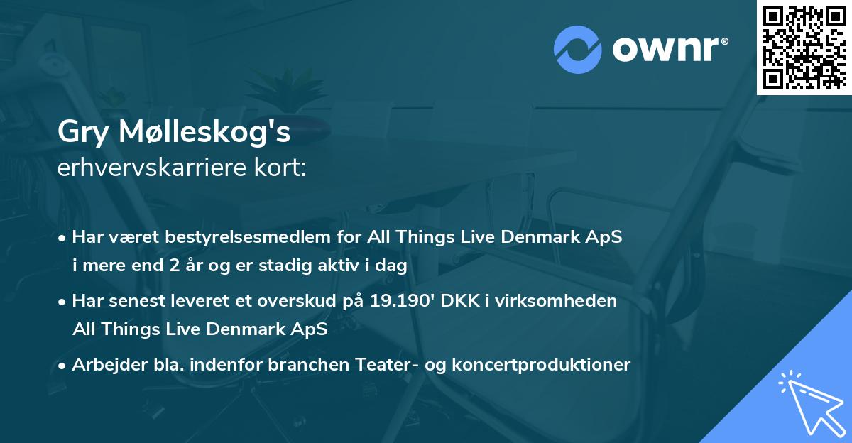 Gry Mølleskog's erhvervskarriere kort