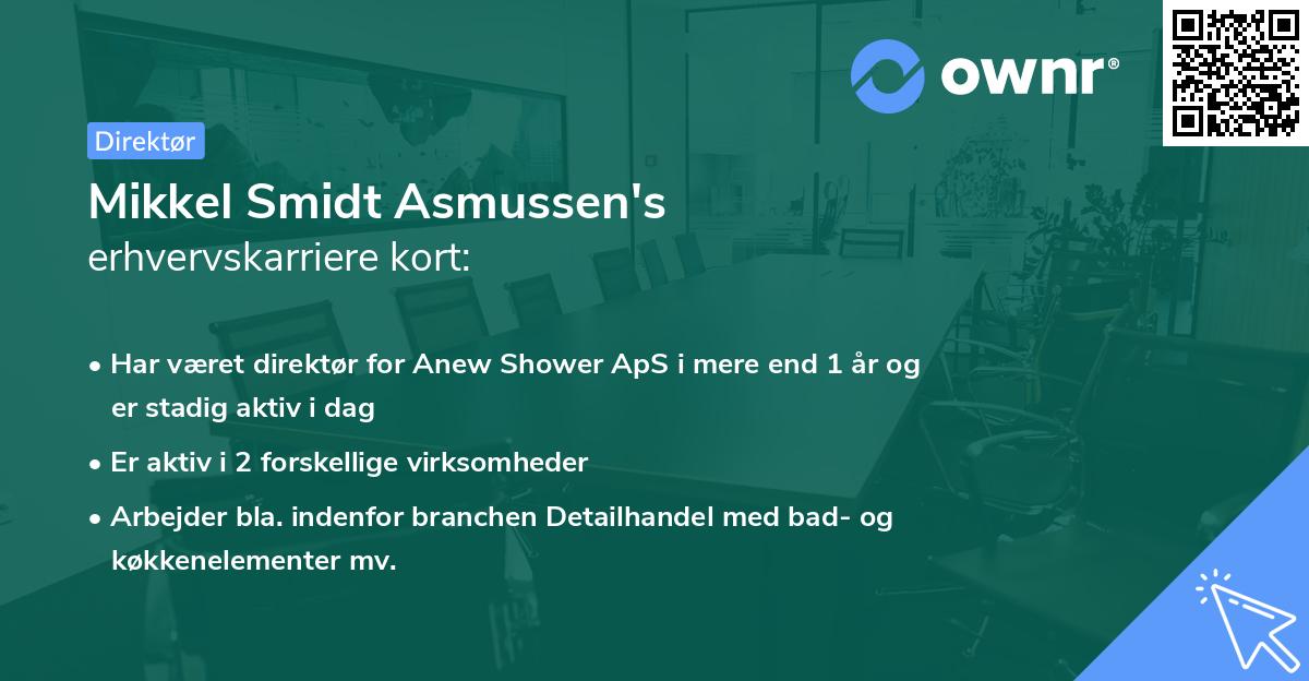 Mikkel Smidt Asmussen's erhvervskarriere kort