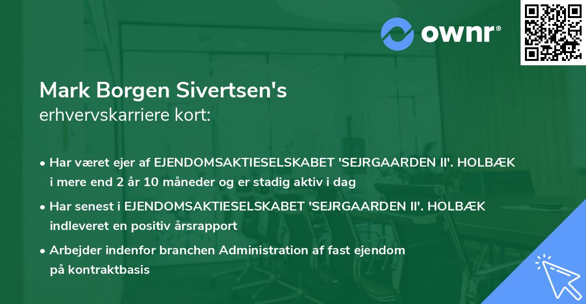 Mark Borgen Sivertsen's erhvervskarriere kort