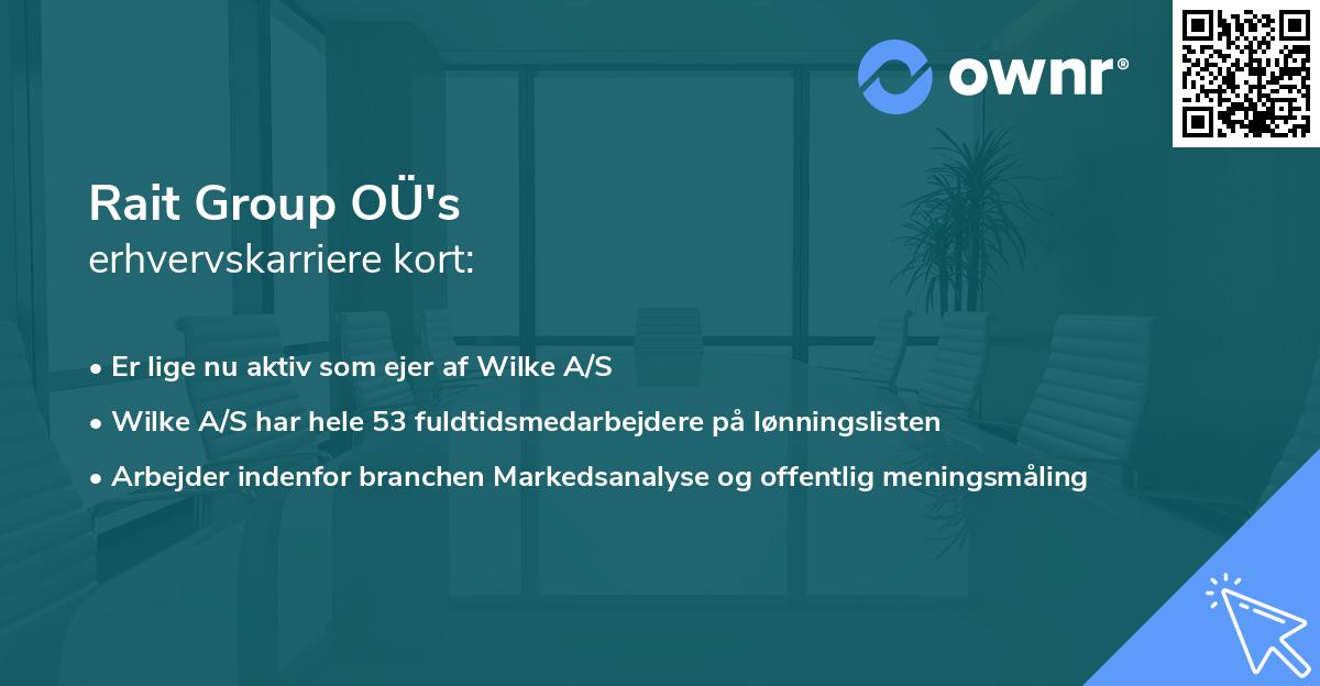 Rait Group OÜ's erhvervskarriere kort