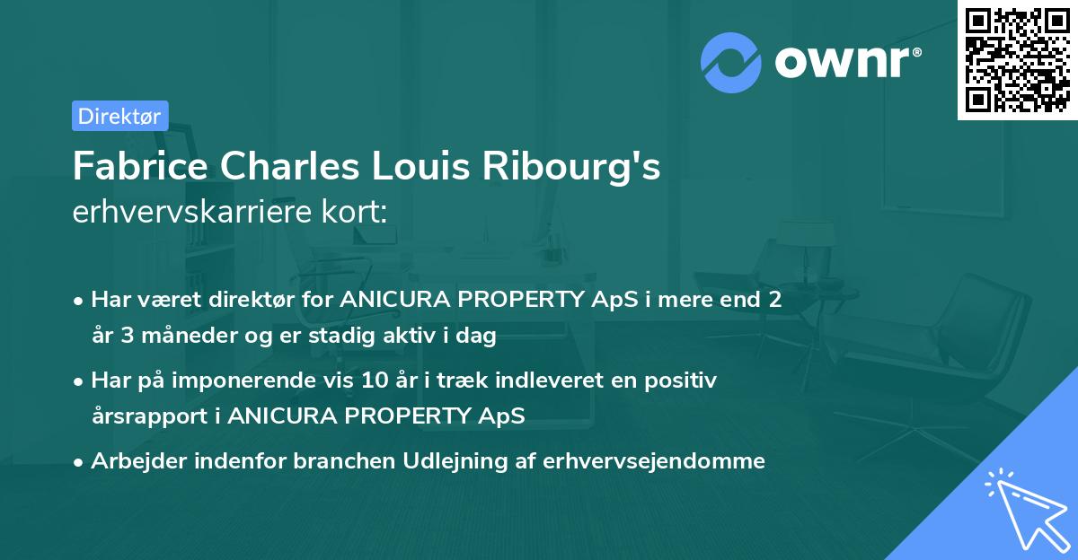 Fabrice Charles Louis Ribourg's erhvervskarriere kort