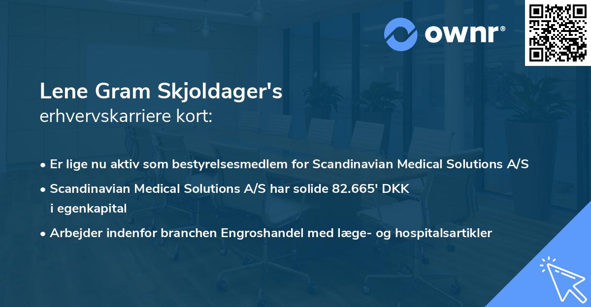 Lene Gram Skjoldager's erhvervskarriere kort