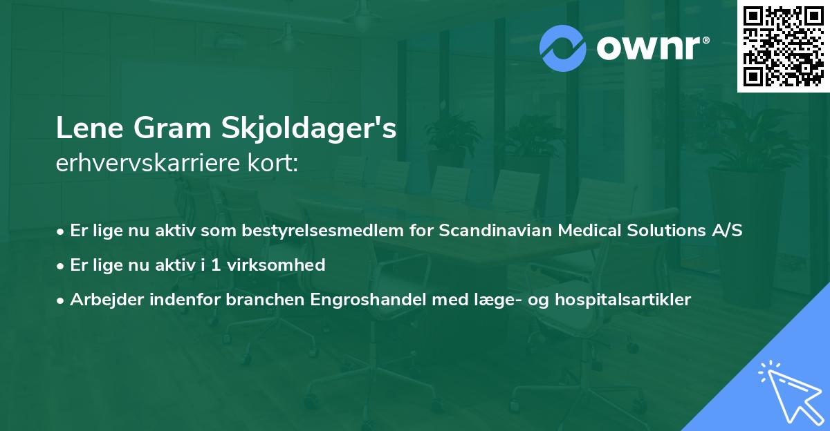 Lene Gram Skjoldager's erhvervskarriere kort