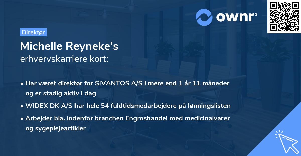 Michelle Reyneke's erhvervskarriere kort