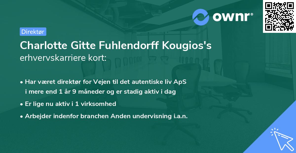 Charlotte Gitte Fuhlendorff Kougios's erhvervskarriere kort