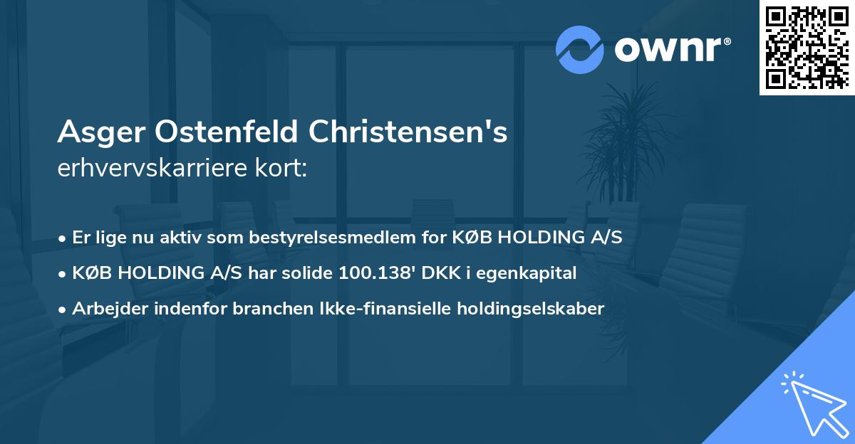 Asger Ostenfeld Christensen's erhvervskarriere kort