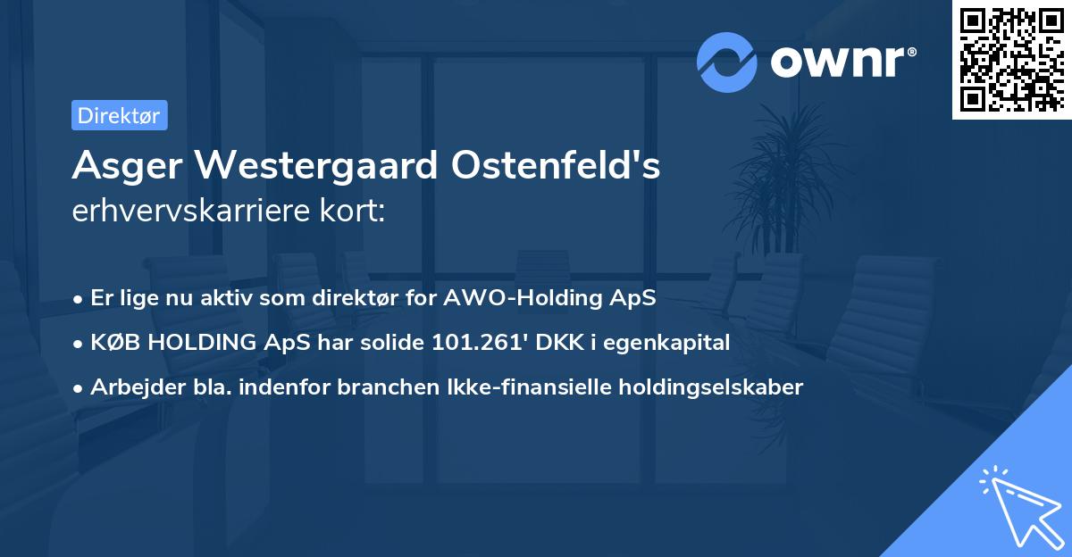 Asger Westergaard Ostenfeld's erhvervskarriere kort