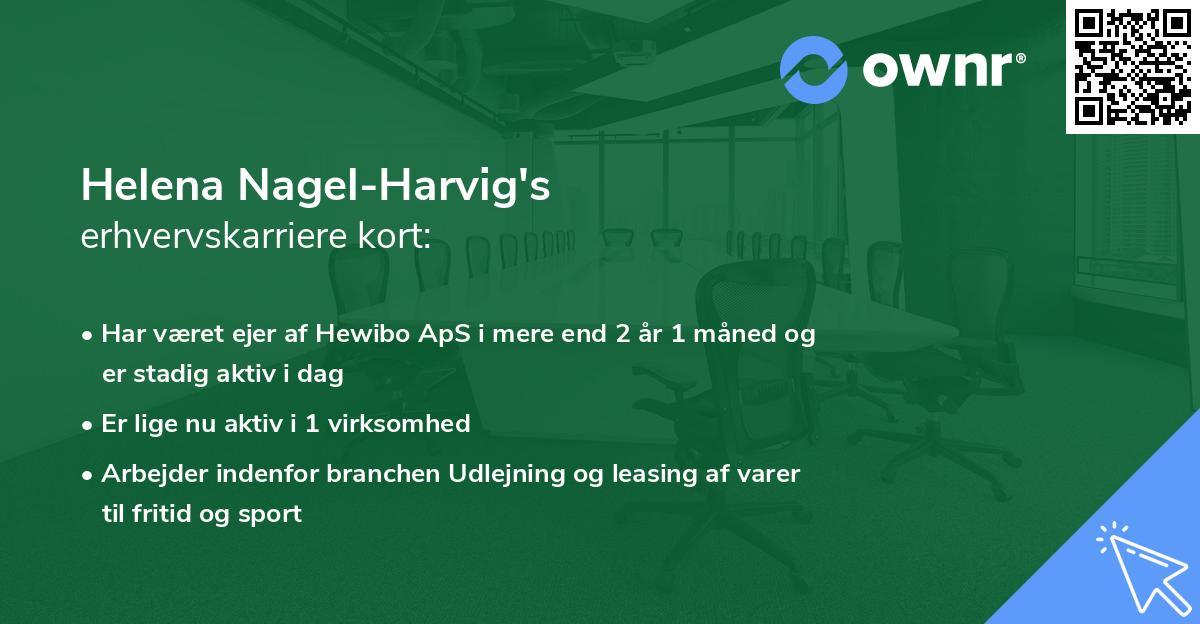 Helena Nagel-Harvig's erhvervskarriere kort
