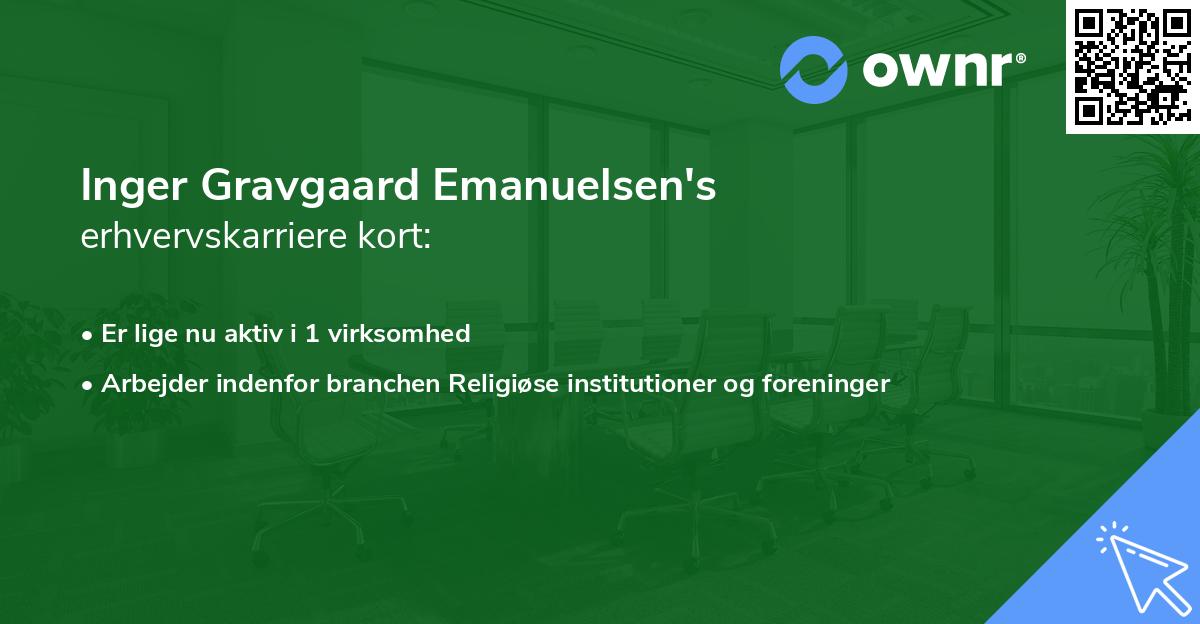 Inger Gravgaard Emanuelsen's erhvervskarriere kort