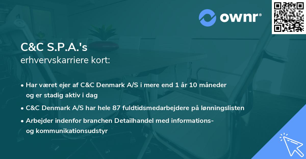C&C S.P.A.'s erhvervskarriere kort