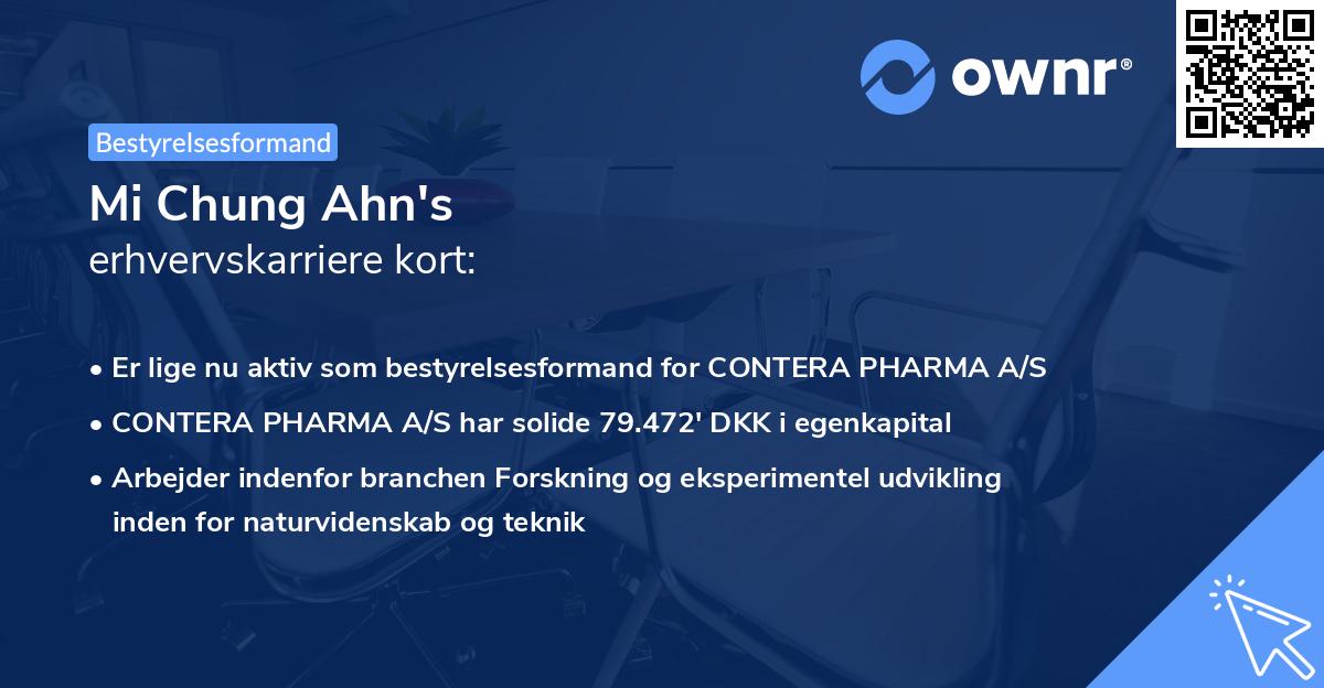 Mi Chung Ahn's erhvervskarriere kort