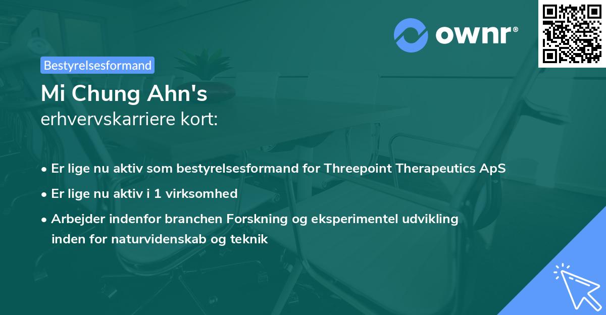 Mi Chung Ahn's erhvervskarriere kort