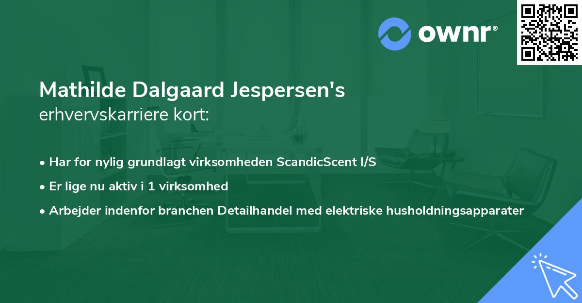 Mathilde Dalgaard Jespersen's erhvervskarriere kort